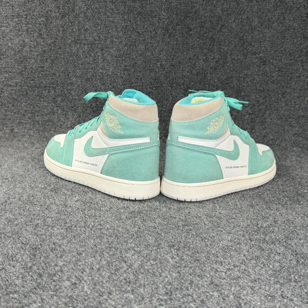 Jordan 1 Retro High Shoes Men's 8.5 Turbo Green Turquoise White Athletic Sneaker
